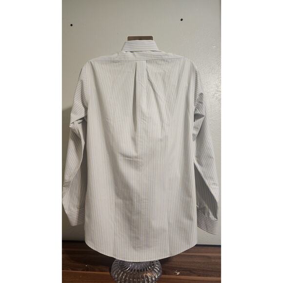 Brooks Brothers 1818 Slim Fit S 16 4/5 Button-up Blue/Yellow Stripe Cotton Shirt - Picture 6 of 6